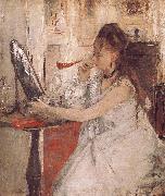 Berthe Morisot Woamn is Making up oil painting reproduction